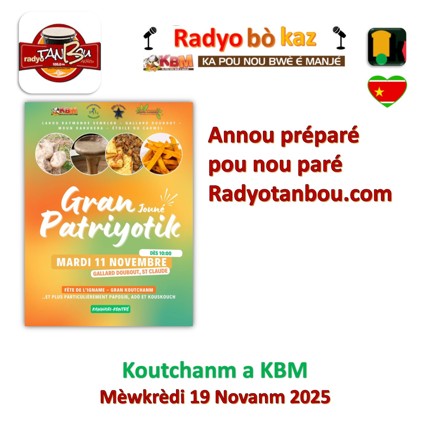 Annou préparé asi Radyo Tanbou 191125 episode artwork